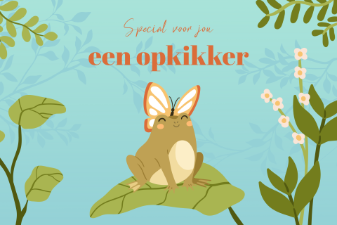 Opkikker beterschapskaart met kikker