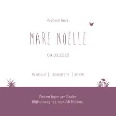 geboortekaartje meisje silhouet wereldbol dieren