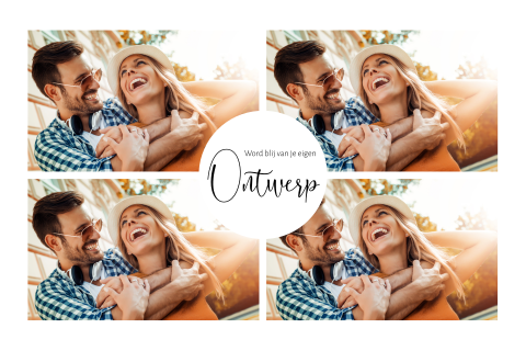 Zelf ontwerpen met fotoframe voor 4 foto's