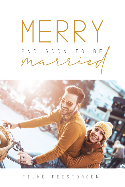 Hippe Save the Date Kerstkaart met foto