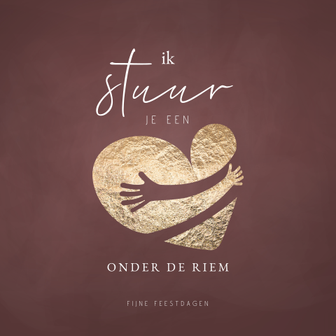 Hart onder de riem wenskaart feestdagen