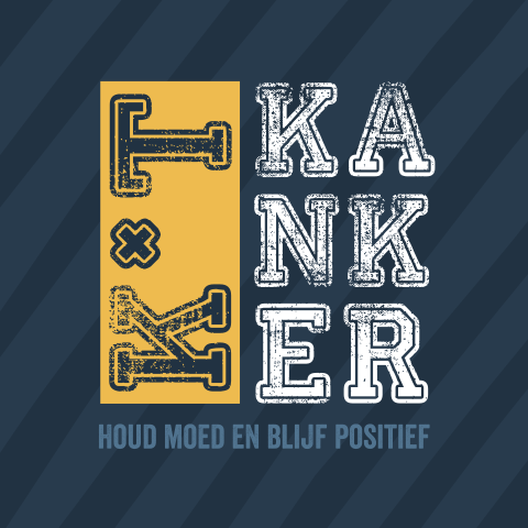 Kaart ernstig ziek met typografische tekst