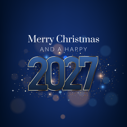 Sparkling zakelijke kerstkaart happy 2027