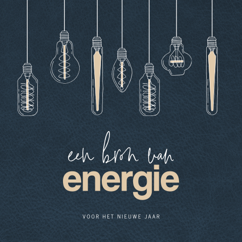 Zakelijke kerstkaart met gloeilampen