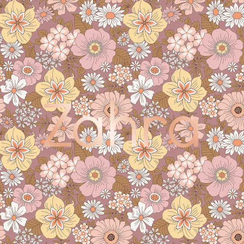 Vrolijk geboortekaartje met bloemenprint en foliedruk