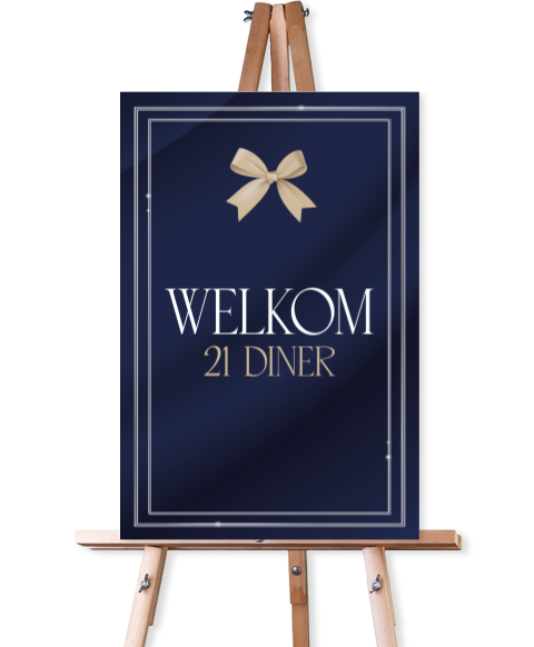 Stijlvol 21 diner welkomstbord