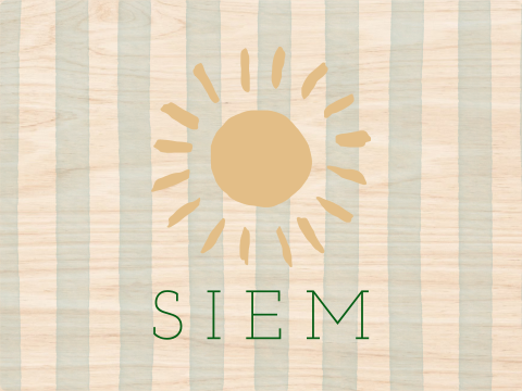 Geboorte memorybox voor een jongen met strepen en vrolijke zon