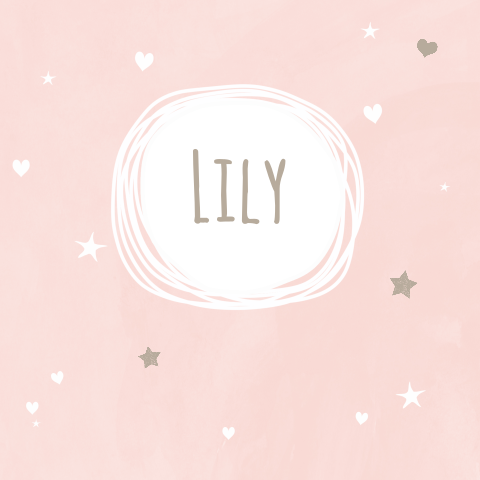 Lief geboortekaartje - Hartjes en Pastel