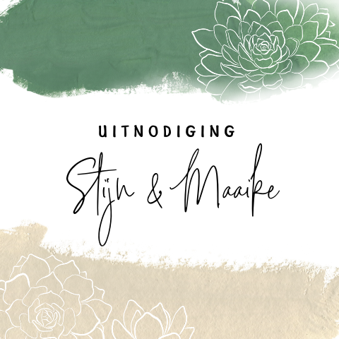 Watercolor jubileumkaart met bloemen