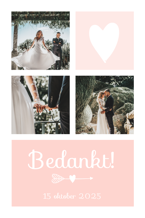 Bedankkaart met fotocollage