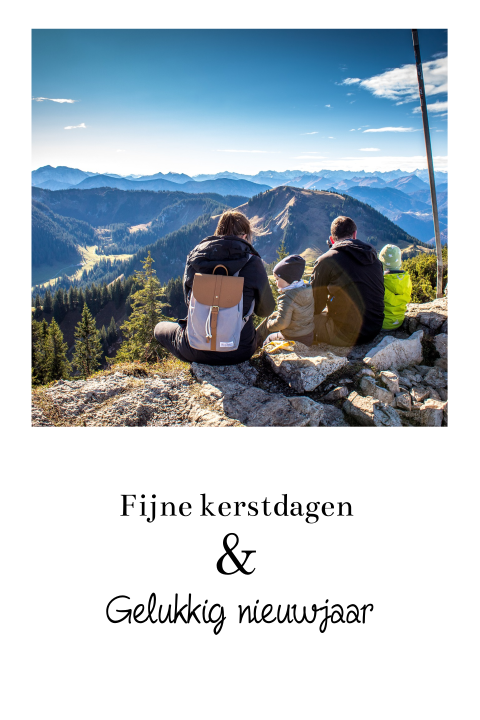 Kerstkaart met foto zelf maken - staand dubbel
