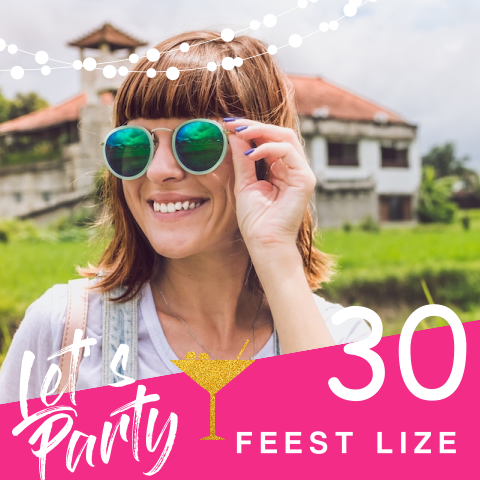 Feestelijke uitnodigingskaart verjaardag