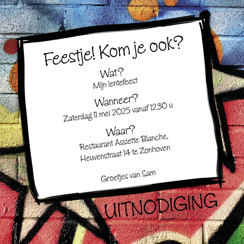 Moderne communiekaart met sterren en graffiti