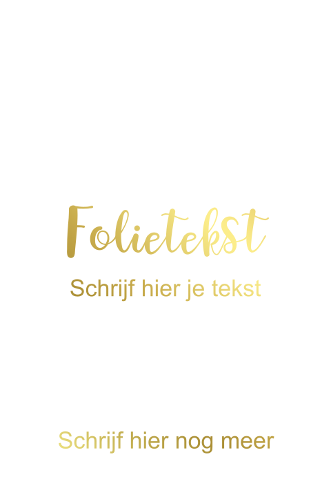 Dubbel staande uitnodiging foliedruk dubbelzijdig