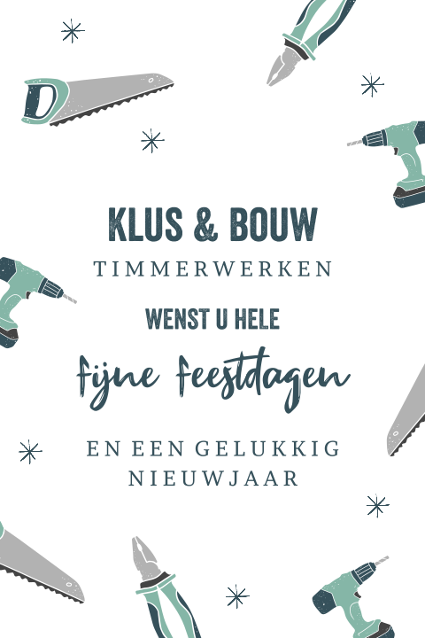 Zakelijke kerstkaart met gereedschappen