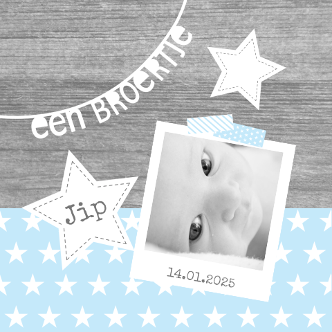 Hip kaartje voor de geboorte van een broertje