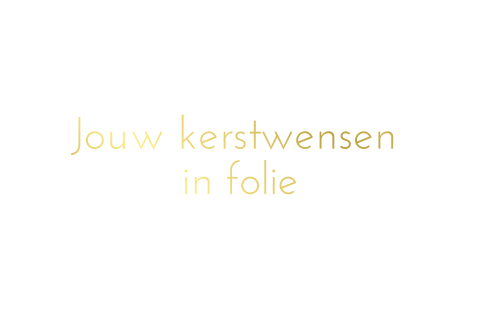 Dubbele liggende folie kerstkaart - Vouw links