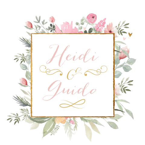 Stijlvolle trouwkaart met roze bloemen