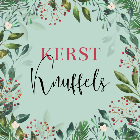 Groene kerstkaart met mooie takjes en lieve tekst