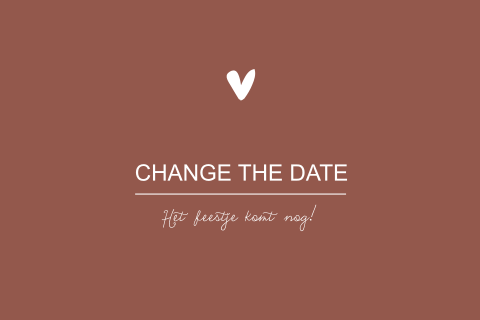 Change the Date kaart - Simpel hartje