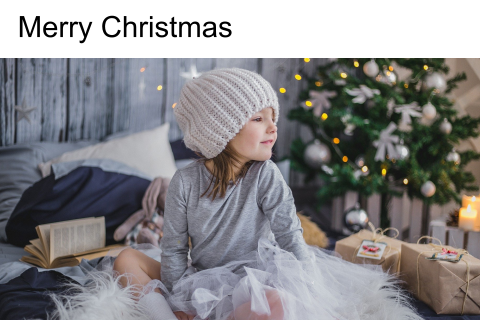Zelf kerstkaart maken met foto - liggend