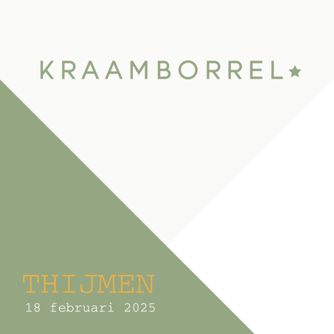 Moderne kraamborrelkaart jongen in groen