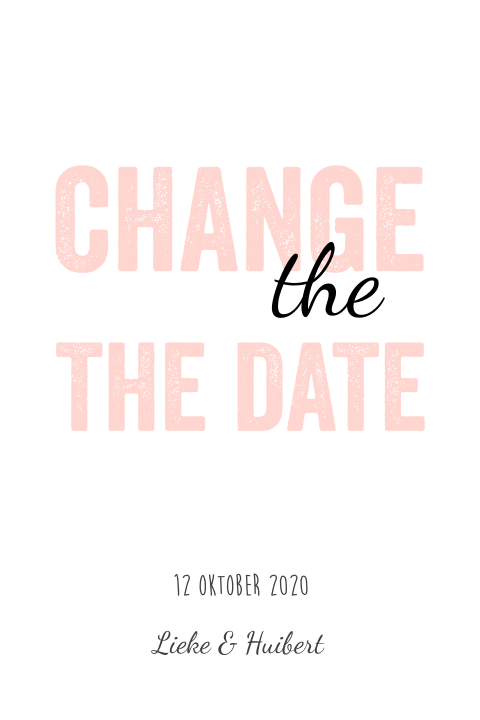 Hippe Change the Date voor een bruiloft of feest