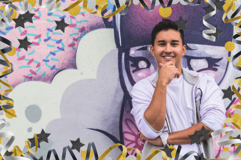 Vrolijke uitnodigingskaart verjaardag