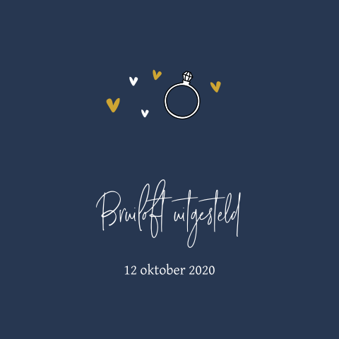 Change the Date kaart met trouwring
