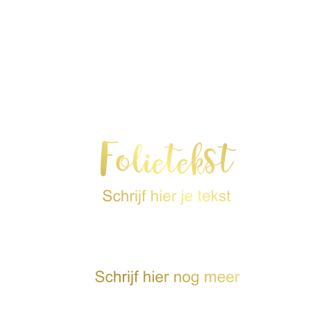Dubbel vierkante jubileumkaart foliedruk dubbelzijdig
