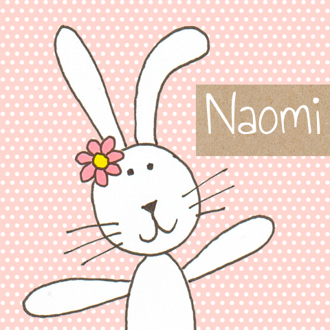 Schattige kaart met een konijn