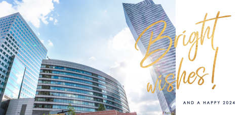 Panorama zakelijke nieuwjaarskaart met foto