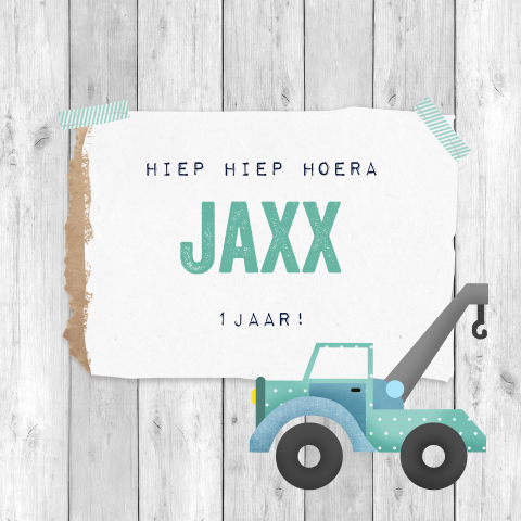 Stoere uitnodiging kinderfeestje jongen