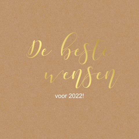 Zelf maken kerstkaart met goudfolie op kraflook