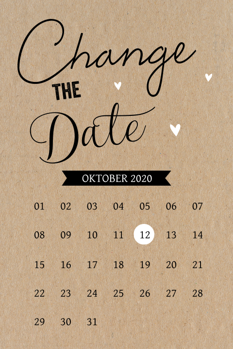 Change the Date kaart met calender