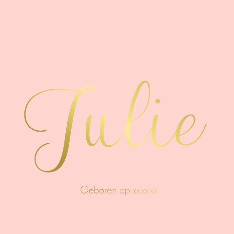 Goudfolie | Zelf geboortekaartje met folie maken