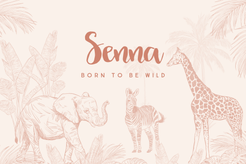 Hippe kinderkamerposter met jungle dieren