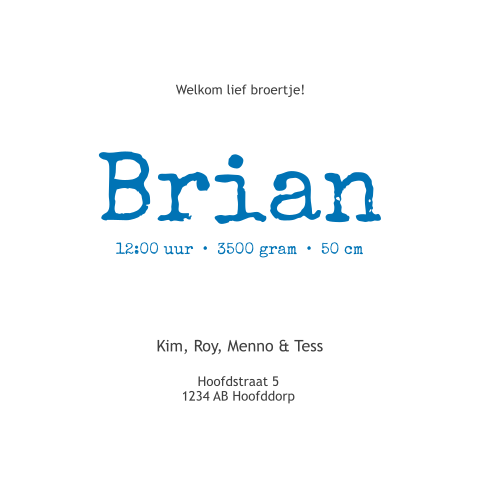 Kaart binnenkant