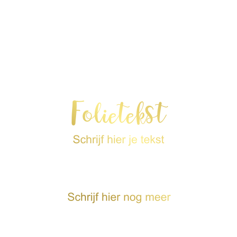 Dubbel vierkant kaartje foliedruk