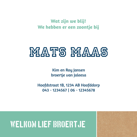 Kaart binnenkant