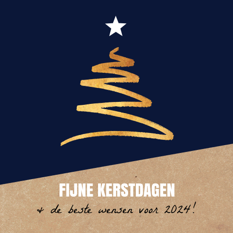 Hippe zakelijke kerstkaart met kerstboom