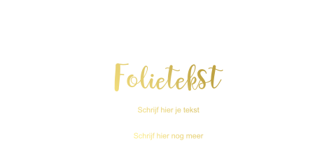Dubbel panorama jubileumkaart foliedruk dubbelzijdig