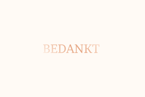 Koperfolie minimalistische rouw bedankkaart