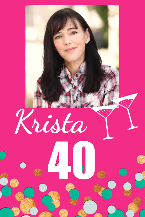 Uitnodigingskaart verjaardag roze met confetti