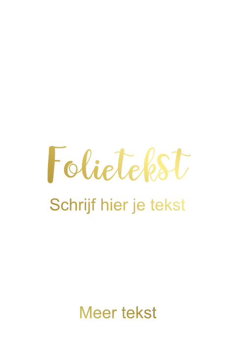 Enkel staande communiekaart foliedruk