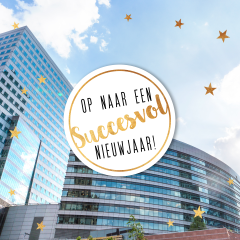 Zakelijke kerstkaart met succeswens