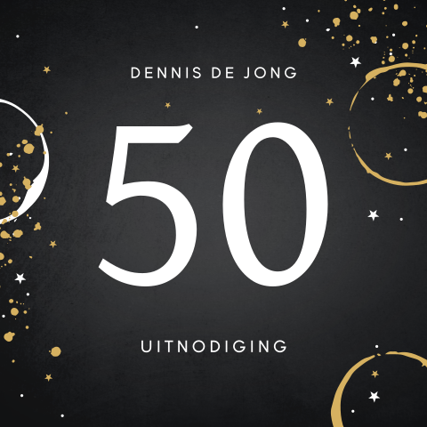 Originele uitnodiging verjaardag 50 jaar