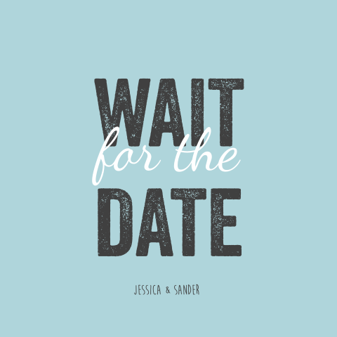 Stoere Change the Date voor de bruiloft