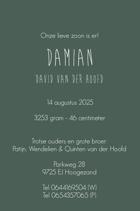 Kaart binnenkant