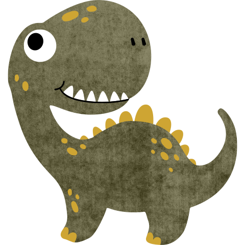 Uniek geboortekaartje in de vorm van een dino